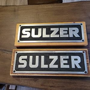 Gemi Motoru Sulzer Firması İsim Plakası