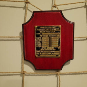 Holtzer Cabot  Electric Co. İmali Elektrik Motoru Etiketi