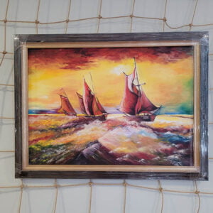 Gün Batımı Pupa Yelken Yağlıboya Tablo