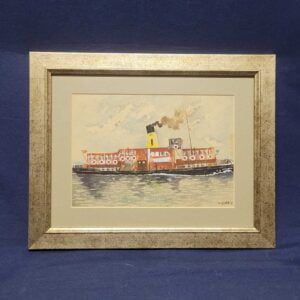 Şehir Hatları Tarz-ı Nevin Gemisi Suluboya Tablosu