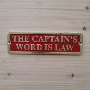 Captain’s Word is Law Pirinç Plaket