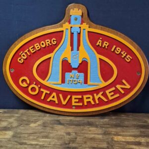 İsveç Götaverken Tersanesi 1945 Gemi İnşa Plaketi