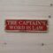 Captain’s Word is Law Pirinç Plaket
